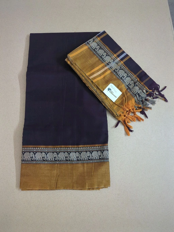 Pure Handloom Narayanapet - Morocco Brown 4