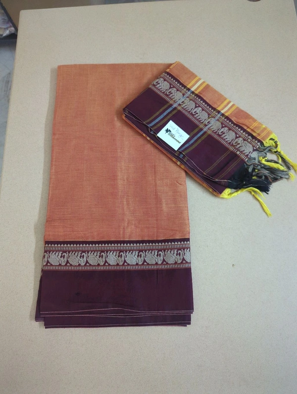 Pure Handloom Narayanapet - Web Orange
