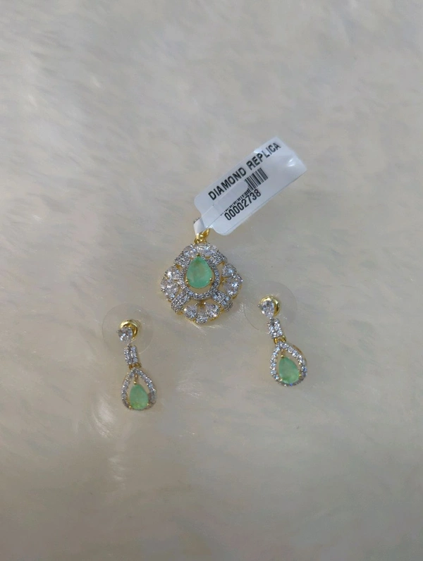 Diamond Replica Pendent Set - Snowy Mint, Vz