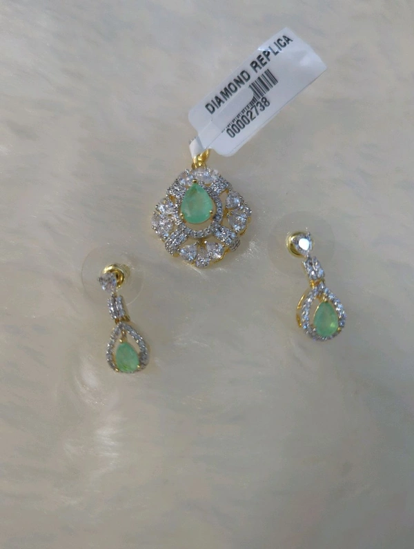 Diamond Replica Pendent Set - Snowy Mint, Vz