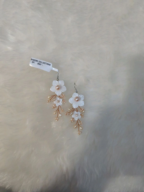 Designer Earrings With Real Beads - Vz