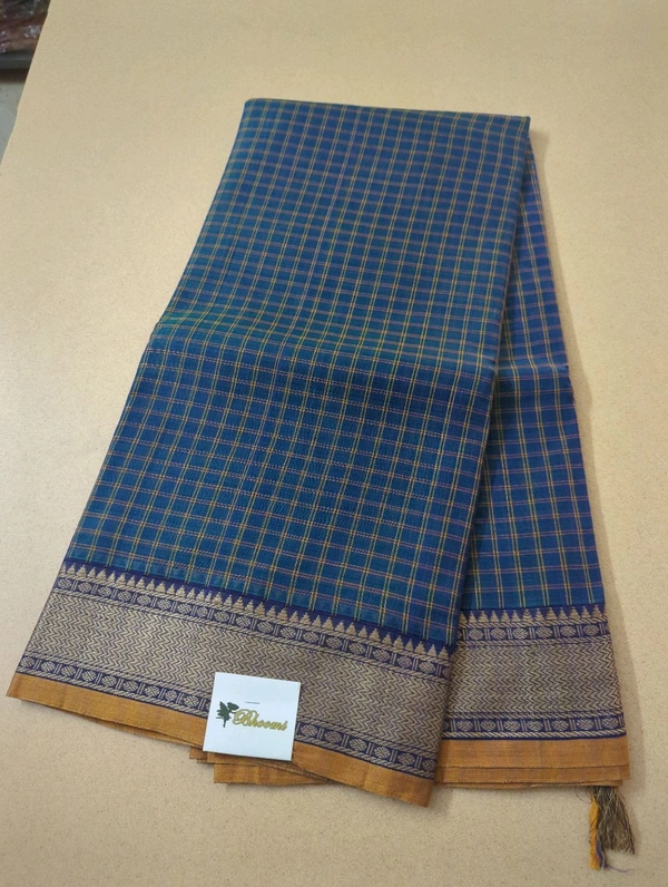 Pure Handloom Narayanapet  - Navy Blue