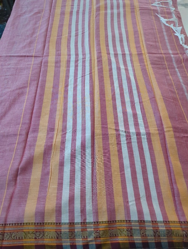 Pure Handloom Narayanapet-Elephant Designing - Sundown 1