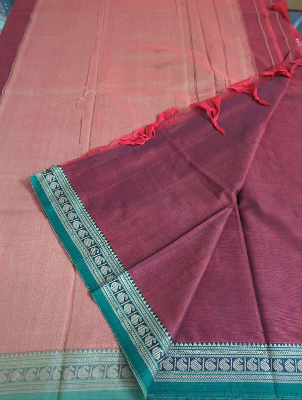 Pure Handloom Narayanapet-Mango Designing - Maroon 1