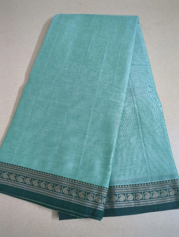 Pure Handloom Narayanapet-Mango Designing - Jungle Mist 3