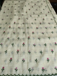 Candy Crush With Embroidery  - Baja White