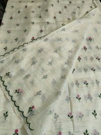 Candy Crush With Embroidery  - Baja White