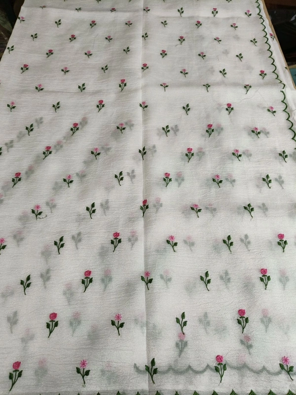 Candy Crush With Embroidery  - White