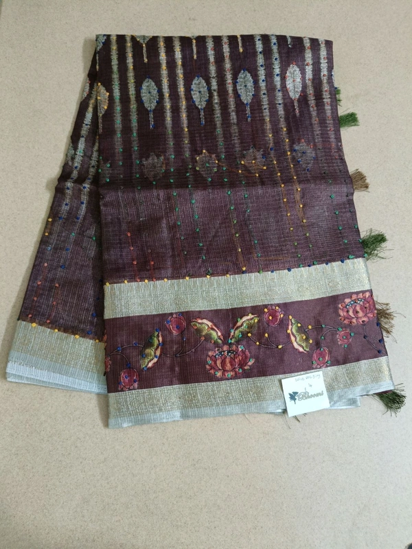 Benaras Kora -Lotus Designing - Brown 4