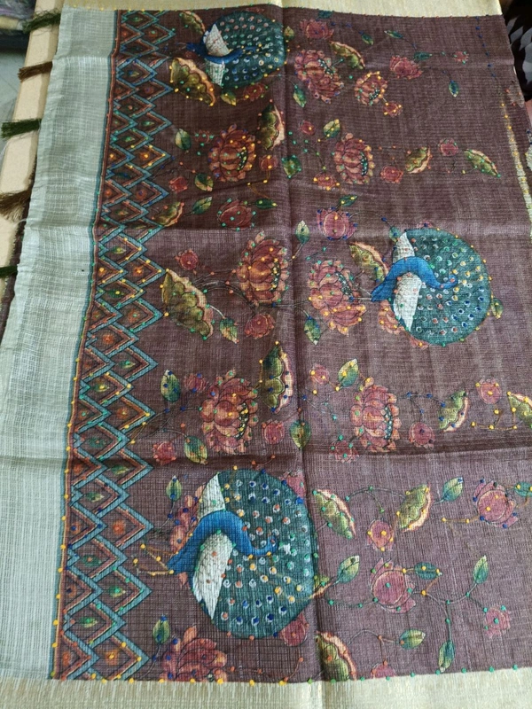 Benaras Kora -Lotus Designing - Brown 4