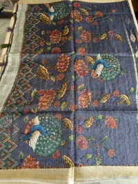 Benaras Kora -Lotus Designing - Fuchsia Blue 5