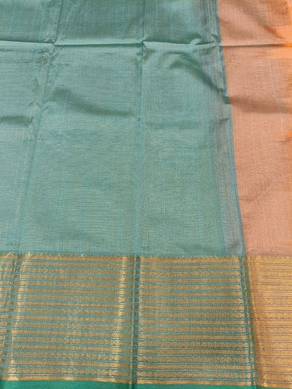 Pure Handloom Mangalagiri Pattu - Peach
