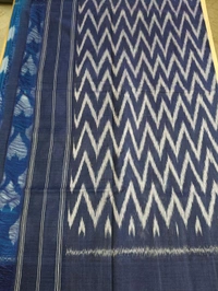 Pure Mercirised Pochampalli Cotton - Cornflower Blue 4