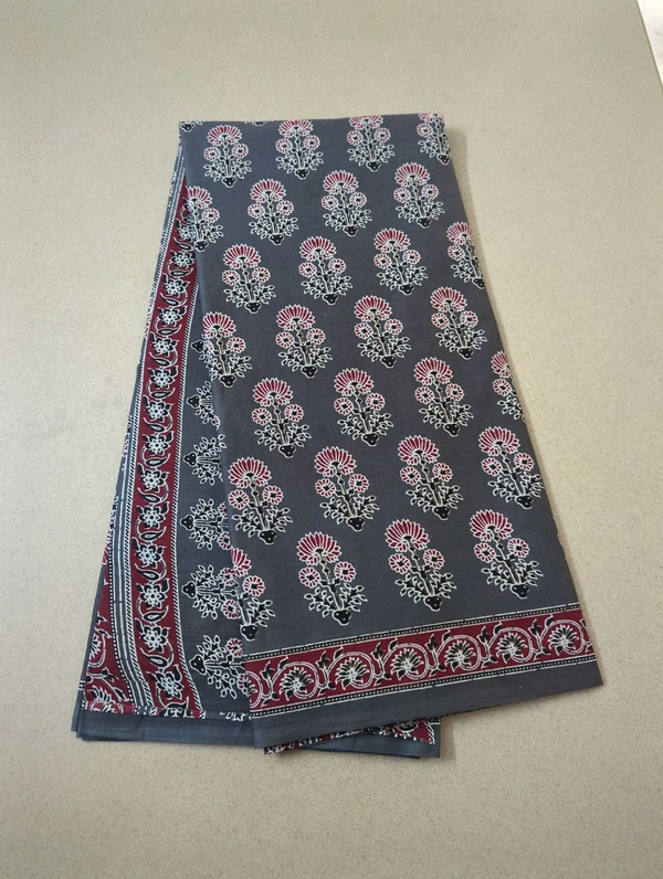 Pure Jaipure Mul Mul Cotton - Gray 1