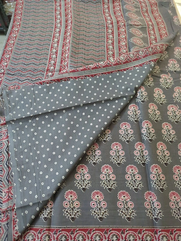 Pure Jaipure Mul Mul Cotton - Gray 1