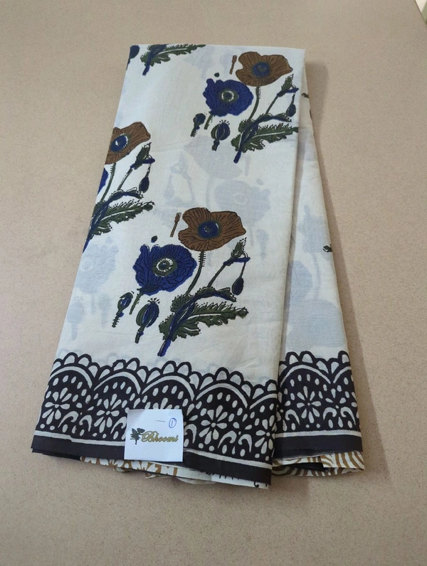 Pure Jaipure Cotton Hand Bagru Print - Black 1