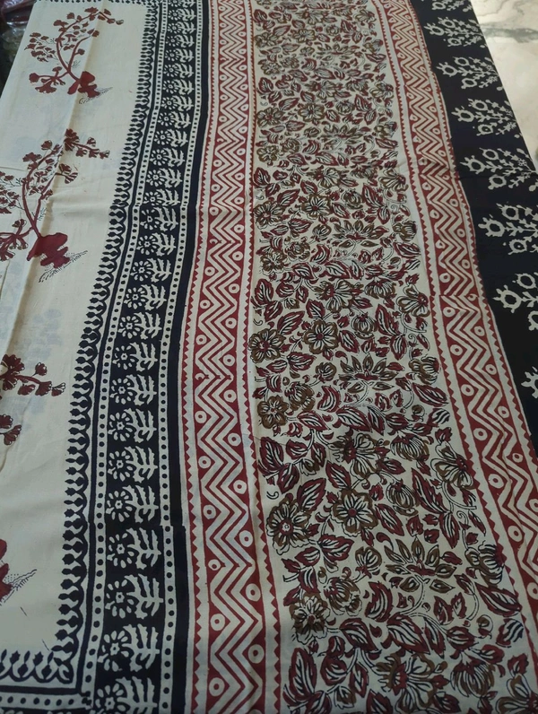 Pure Jaipure Cotton Hand Bagru Print - Black 3
