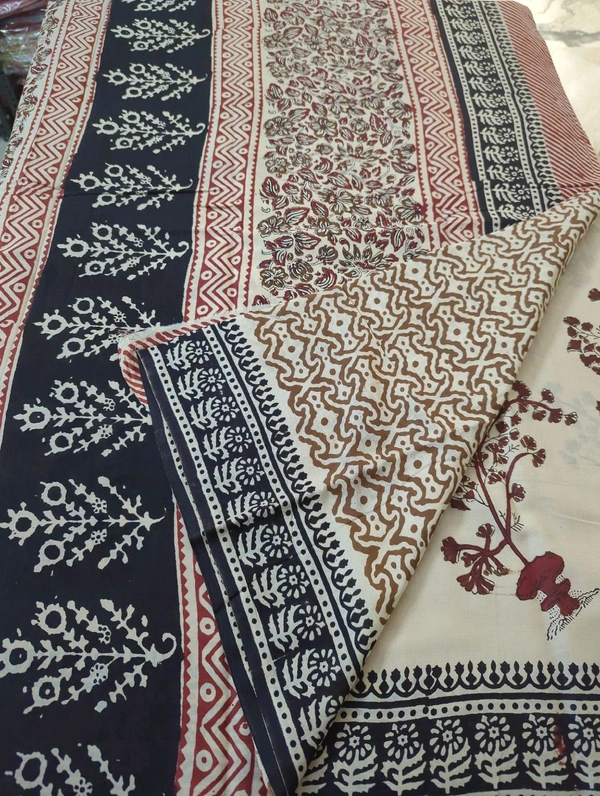 Pure Jaipure Cotton Hand Bagru Print - Black 3
