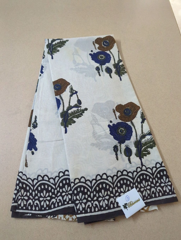 Pure Jaipure Cotton Hand Bagru Print - Black 2