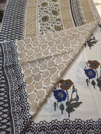Pure Jaipure Cotton Hand Bagru Print - Black 2