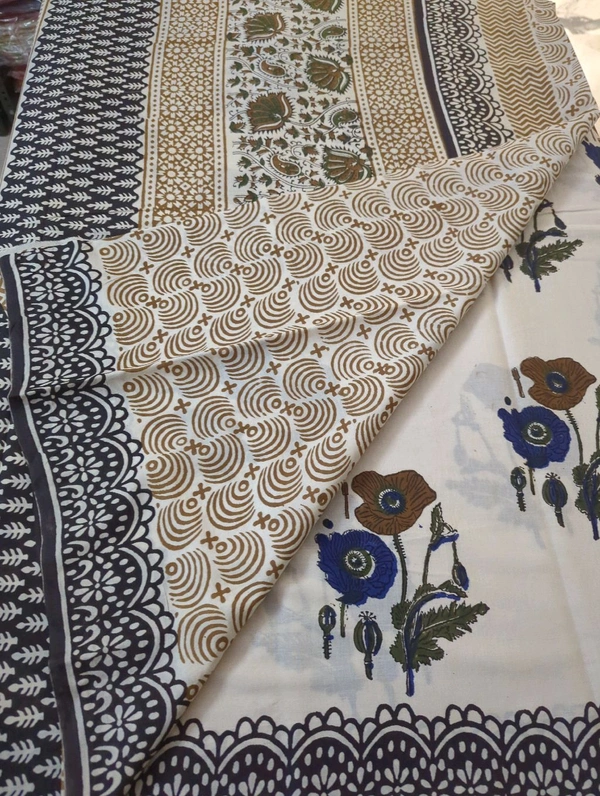 Pure Jaipure Cotton Hand Bagru Print - Black 2