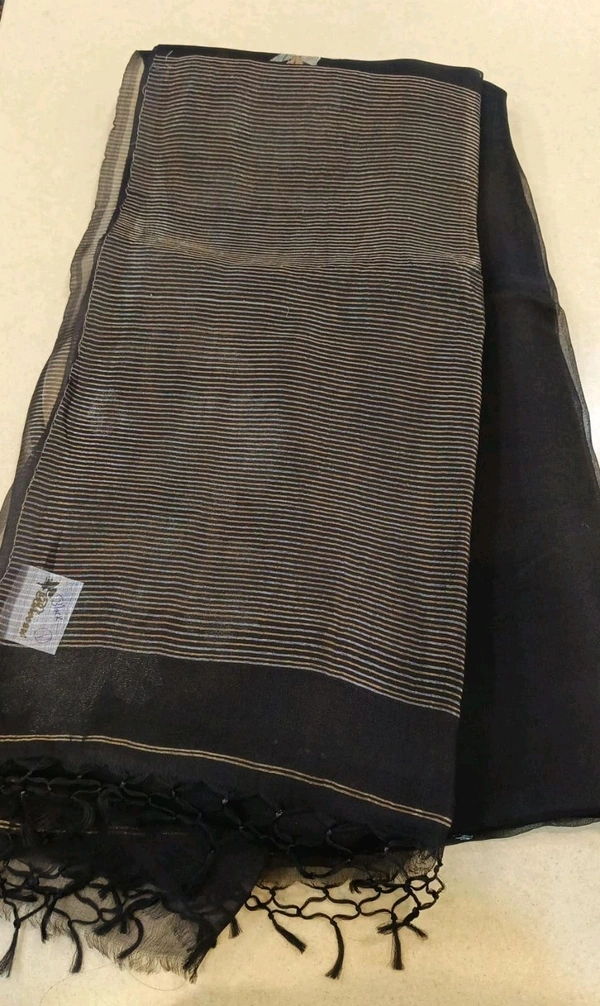 Pure Handloom Designs Organza  - Black 1