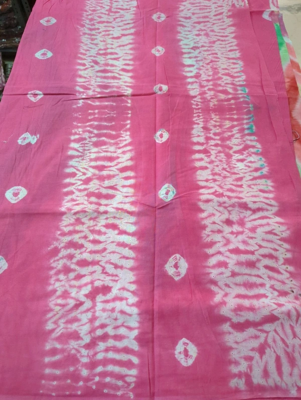 Pure Cotton Bhandhej Rainbow - White 1