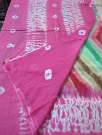Pure Cotton Bhandhej Rainbow - White 1