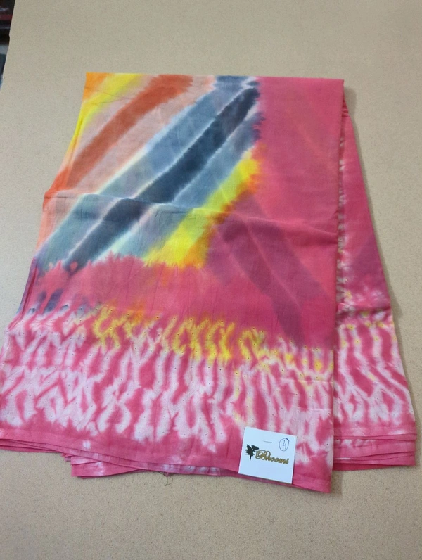 Pure Cotton Bhandhej Rainbow - White 4