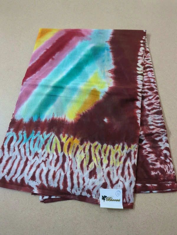 Pure Cotton Bhandhej Rainbow - White 6