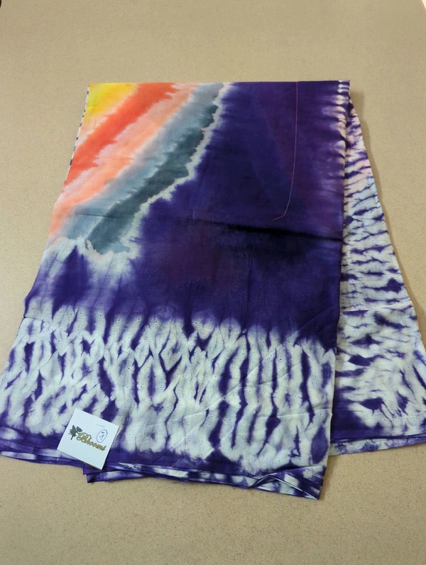 Pure Cotton Bhandhej Rainbow - White 7
