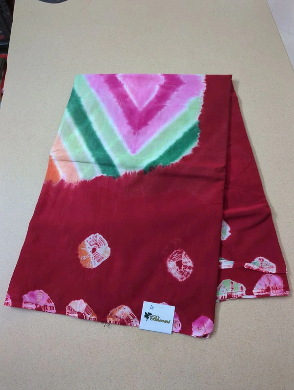 Pure Cotton Bhandhej  - Guardsman Red 4
