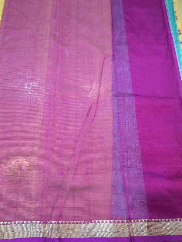 Pure Handloom Mangalagiri Pattu - sky blue