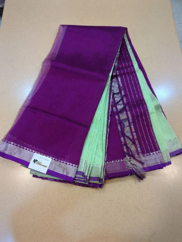 Pure Handloom Mangalagiri Pattu - Mint Green