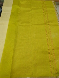 Pure Handloom Mangalagiri Pattu - Cream