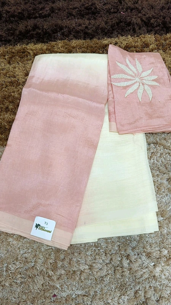 Pure Mangalagiri Pattu With Maggam Work Blouse  - pink 33