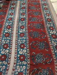 Pure Kalamkari Cotton  - Maroon 2