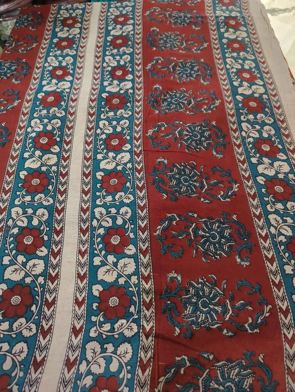 Pure Kalamkari Cotton  - Maroon 2