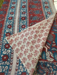 Pure Kalamkari Cotton  - Maroon 2