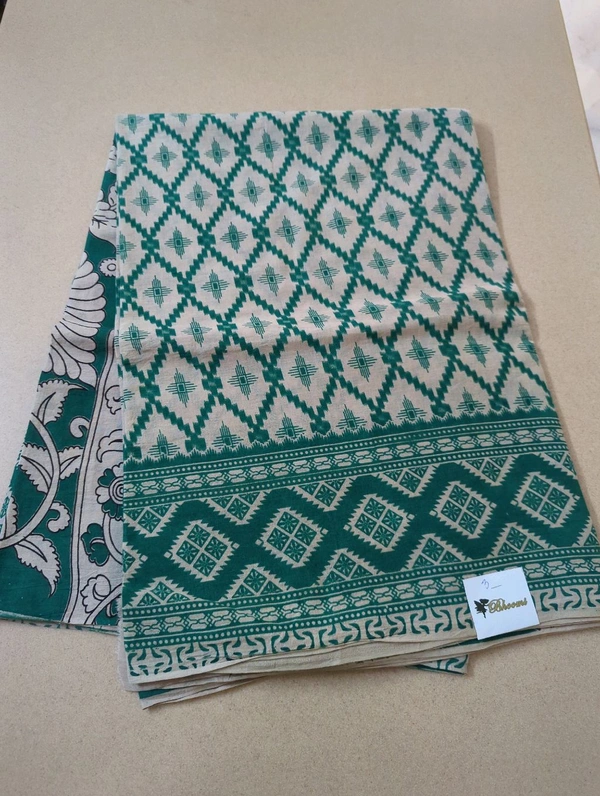 Pure Kalamkari Cotton  - Green 3