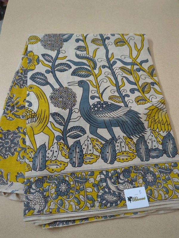 Pure Kalamkari Cotton  - Cream 5