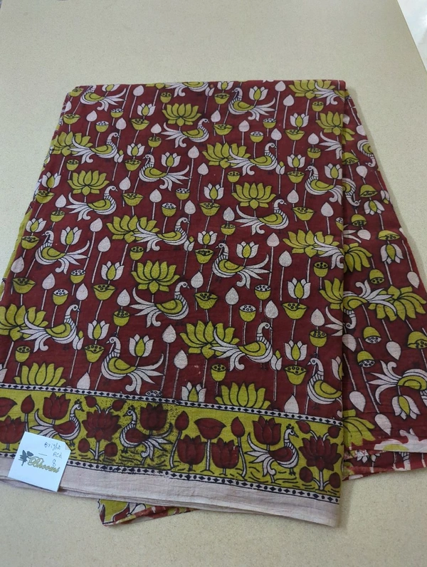 Pure Kalamkari Cotton  - Bright Red 8