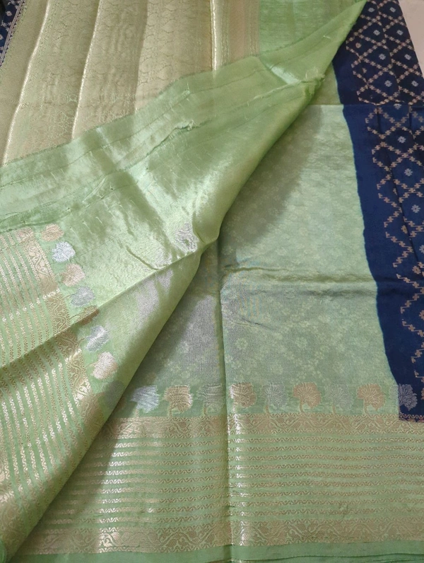 Pure Raw Mango Weaving  - Navy Blue