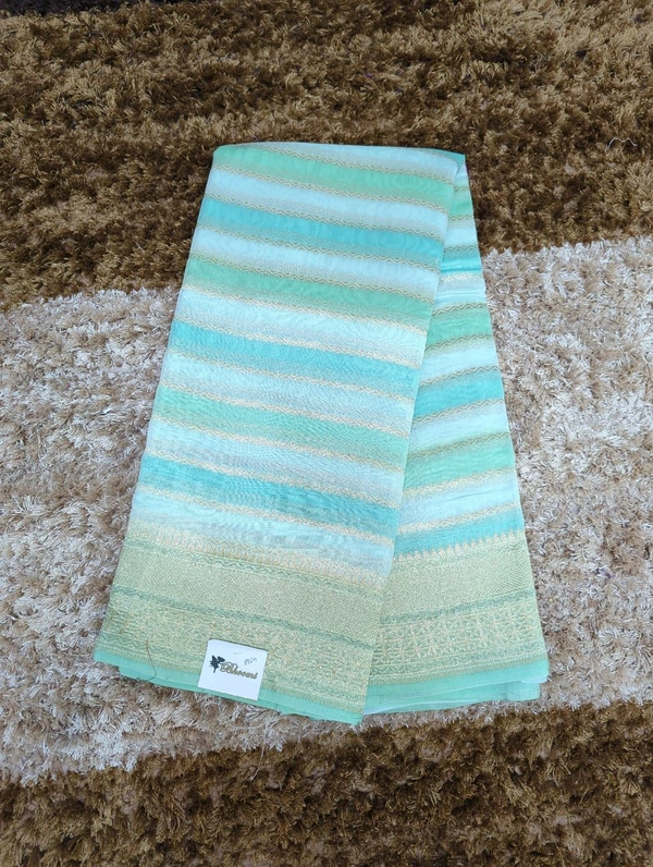 Pure Handloom Chiniya - Teal