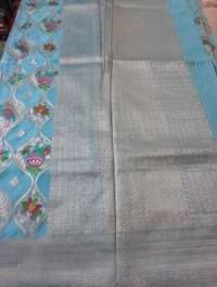 Pure Georgette  - sky blue