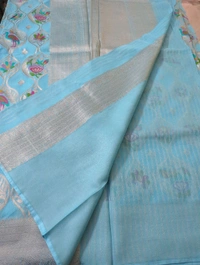 Pure Georgette  - sky blue