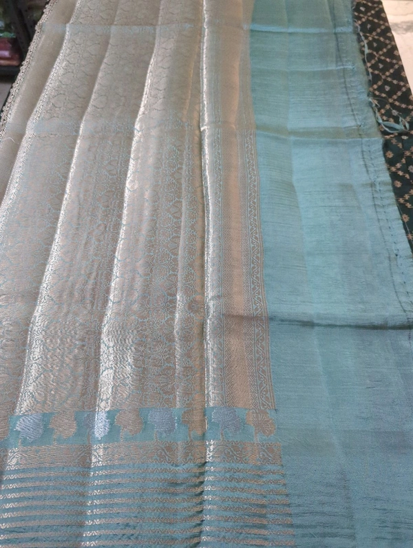 Pure Raw Mango Weaving  - Dark green