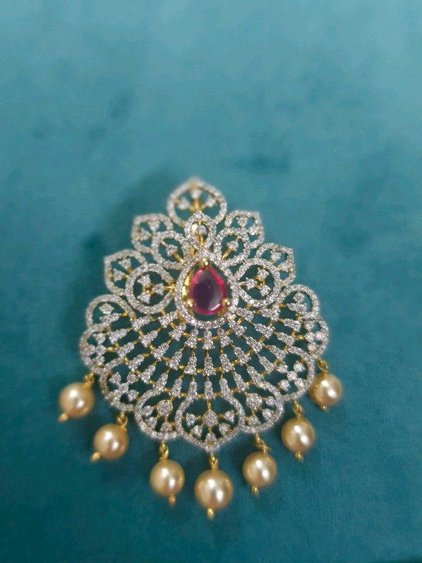 Diamond Replica Pendant  - Red, vz