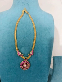 Jadau Kundan Naan Model Necklace Parrot