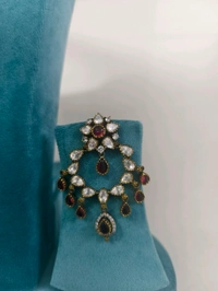 Mossanite Earrings  - red, vz